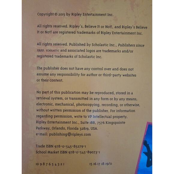 RIPLEY'S Believe it or Not Special Edition 2016 Hardcover BOOK - Picture 4 of 5